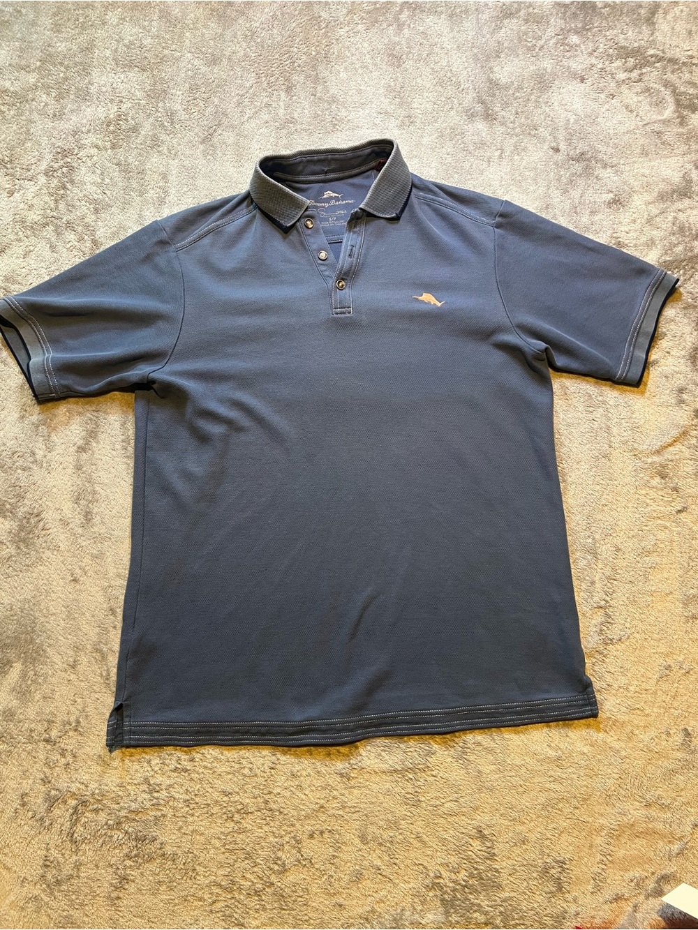 Tommy Bahama Navy Polo with Contrast Logo